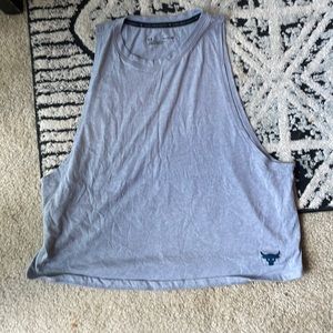 UnderArmour crop muscle tank, grey size XL
